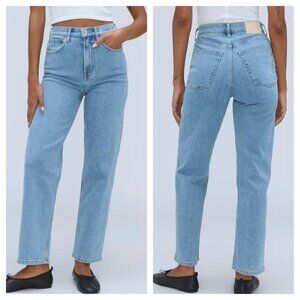 Everlane NWT The Way-High Straight Jean Size 35 R Light Indigo
